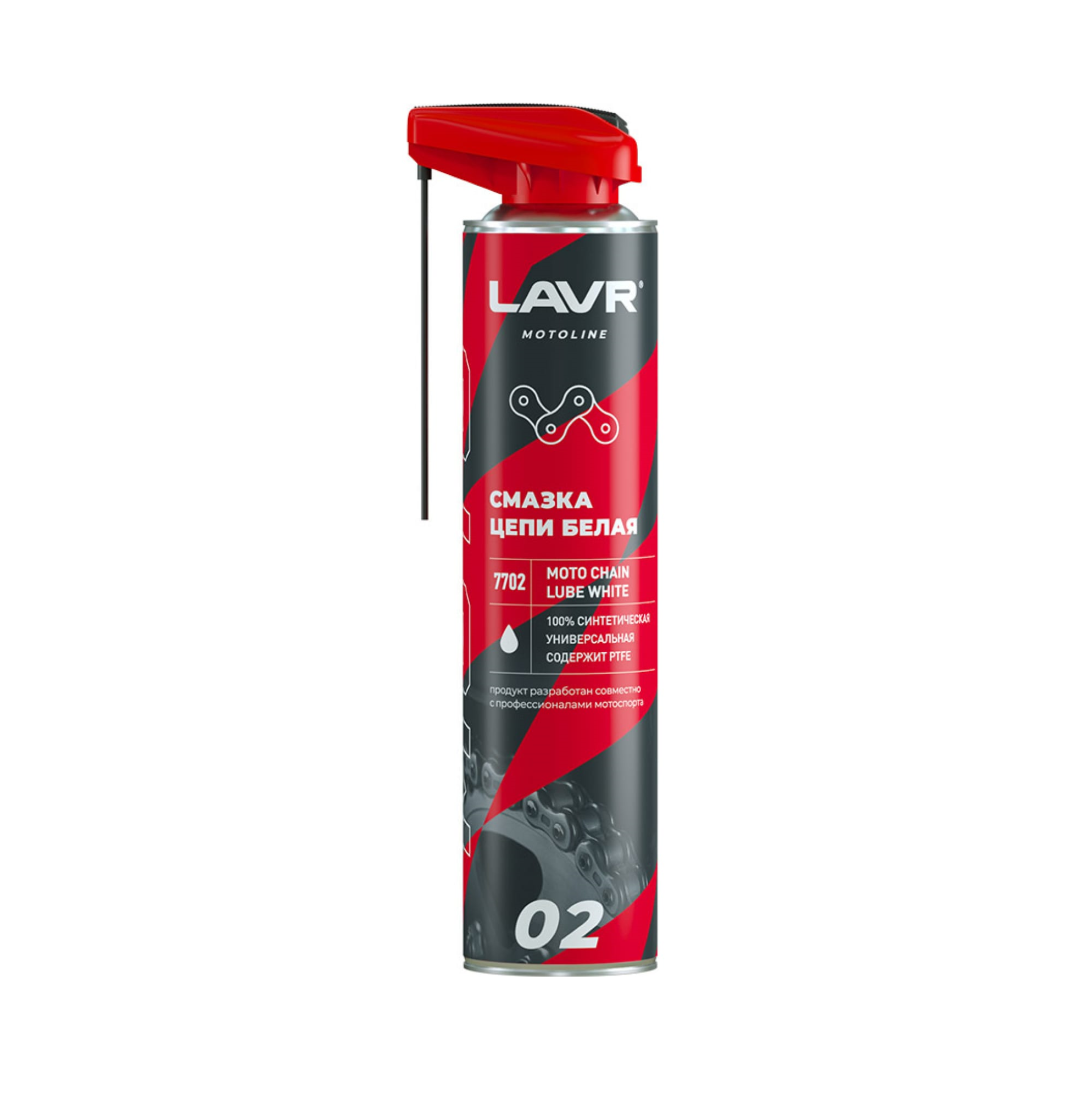 Смазка цепи белая MOTO 520 мл LAVR Ln7702